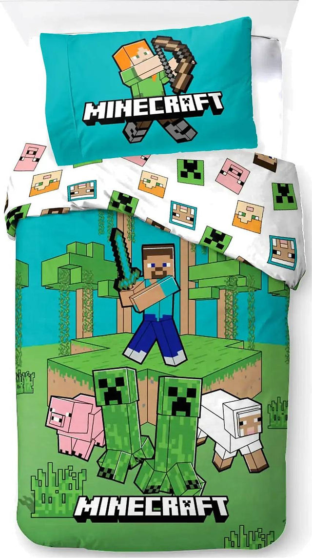 Bed Linen - Adult Size 140 x 200 cm - Minecraft Jungle Explore (1029465) BrandMac