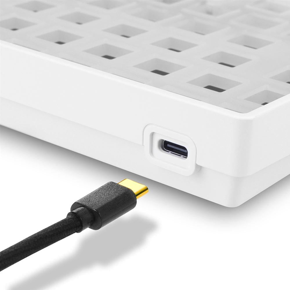 Sharkoon SKILLER SGK50 S3 Barebone White 75% Hot-Swap RGB 1000Hz USB-C Mechanical Gaming Keyboard Sharkoon