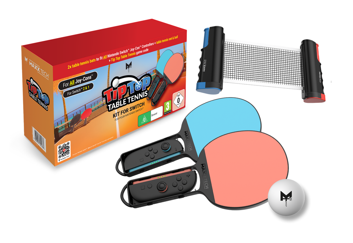 Maxx Tech Tip Top Table Tennis Kit - Nintendo Switch 2 & Nintendo Switch – produktbillede