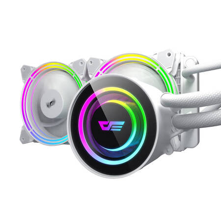 PC Vattenkylning AiO Darkflash TR240 RGB 2x 120x120 (vit)