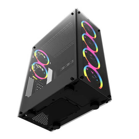Datorfodral Darkflash Phantom + 6 Fläktar (svart)