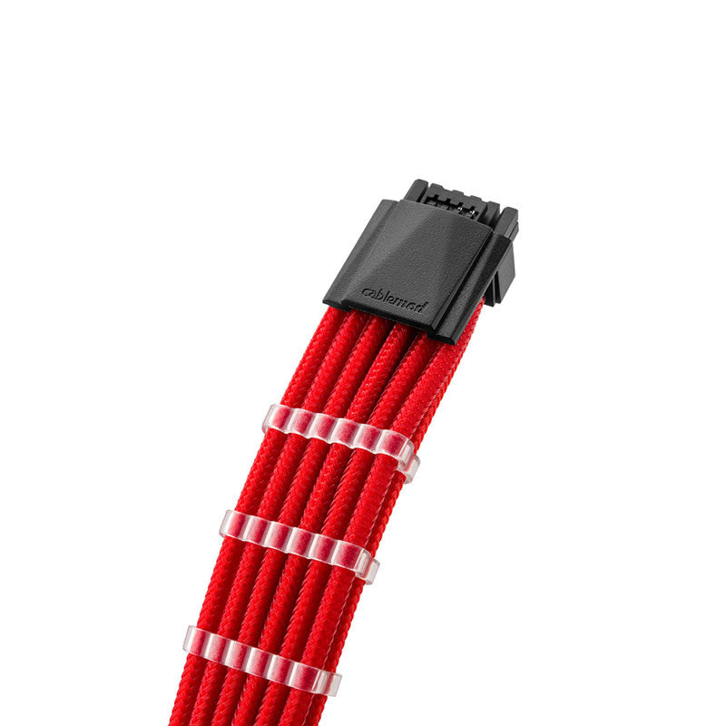 CableMod RT-Series Pro ModMesh 12VHPWR Till 3x PCI-e-kabel För ASUS/Seasonic - 60 Cm, Röd