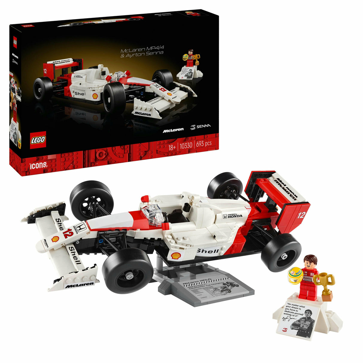 LEGO 10330 Ikoner McLaren MP4/4 &amp;amp; Ayrton Senna, Byggleksak