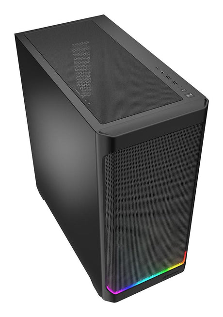 Sharkoon AK4 RGB Strip ATX-kabinet – sort, metalside, BTF