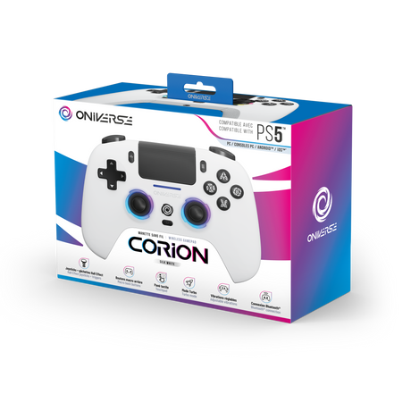 Oniverse Corion Bluetooth-controller til PS5 – Silk White – billede 2