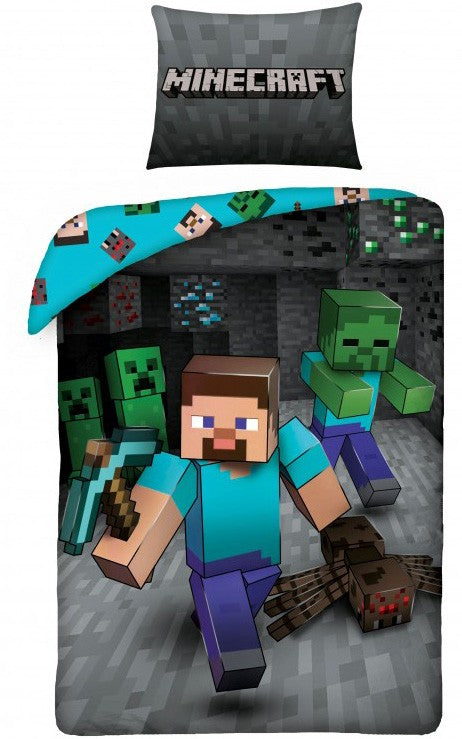Minecraft Underground Sängöverdrag Mines 140×200cm, 70×90 Cm