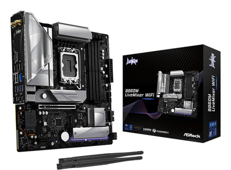 ASRock B860M LiveMixer WiFi bundkort - produktbillede 1