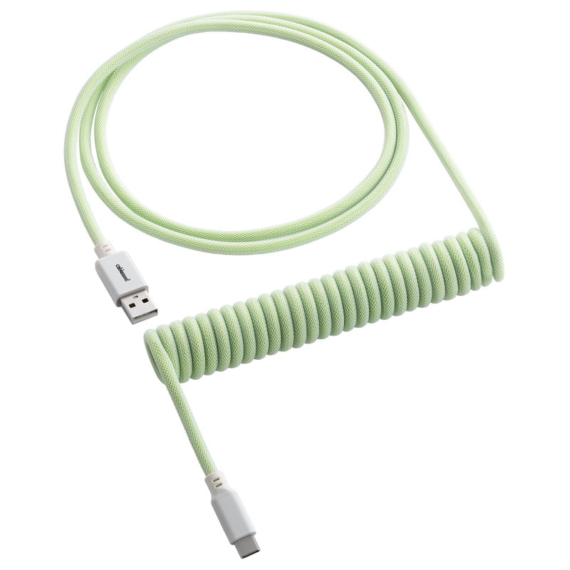 CableMod Classic Coiled Keyboard Kabel USB-C Till USB Typ A, Lime Sorbet - 150cm