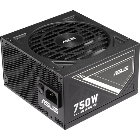 ASUS 750W-ATS Gold strømforsyning set skråt forfra