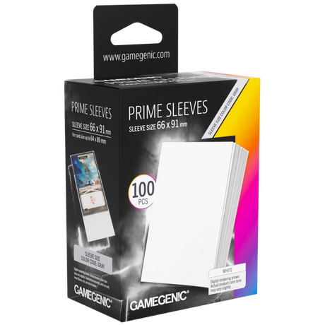 Gamegenic - Prime Sleeves 100 pcs - White (GGS10140ML)
