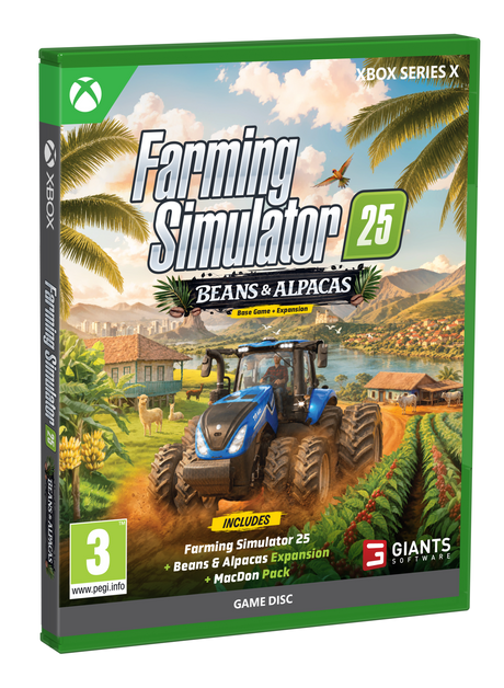 Farming Simulator 25 – Beans & Alpacas Edition – Xbox Series X – spillets forside