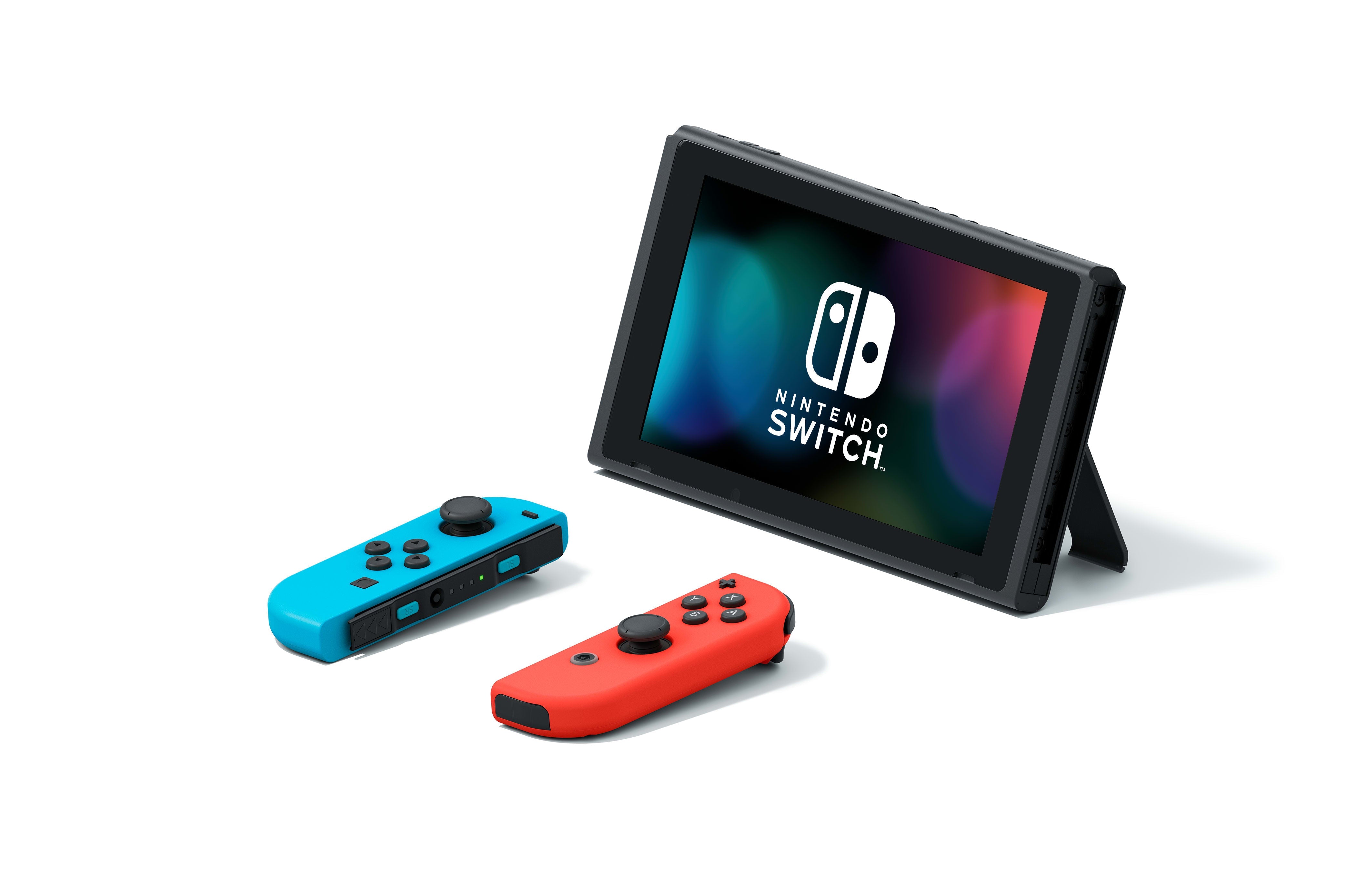 Nintendo Switch-konsol Med Neon Red & Neon Blue Joy-Con (uppgraderad Version)