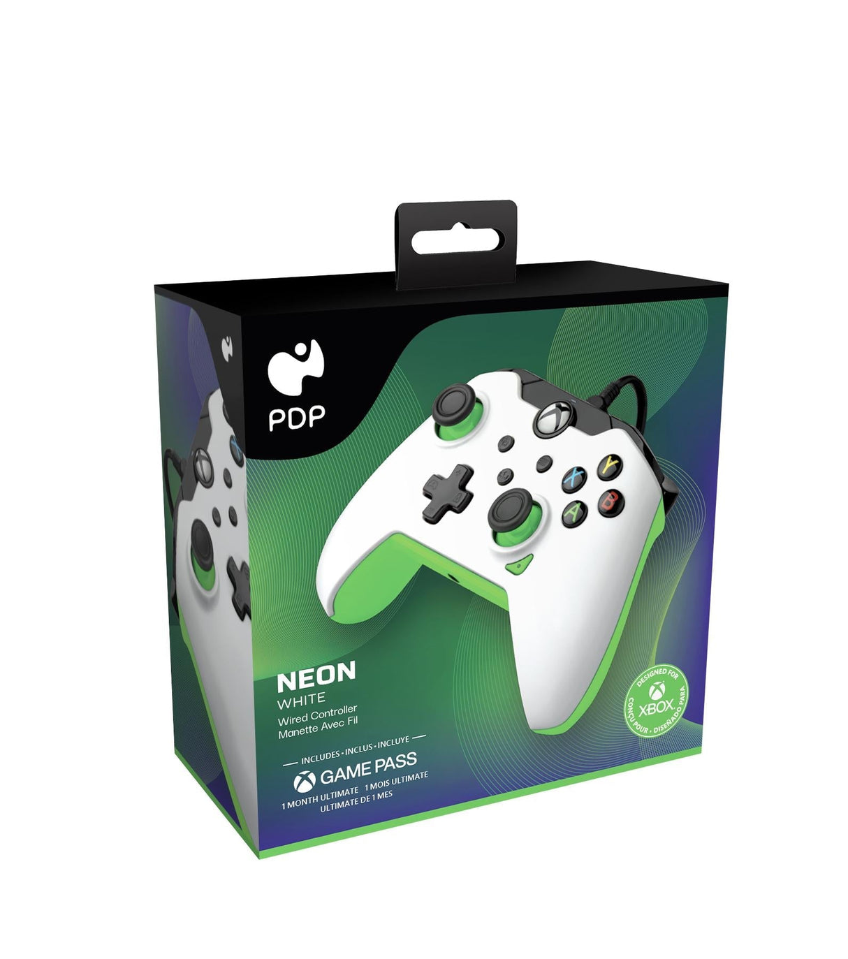 PDP Wired Controller Xbox Series X White - Neon (grön)