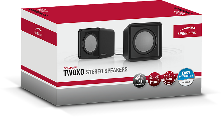 SpeedLink - TWOXO Stereohögtalare, Svart