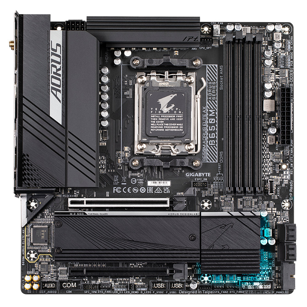 GIGABYTE B650M AORUS ELITE AX, Moderkort (svart) - AM5