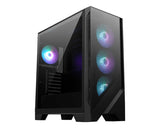 MSI MAG FORGE 320R AIRFLOW – sort PC-kabinet – front og glaspanel