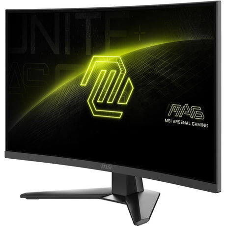 MSI MAG 275CQF E18 – 27″ buet WQHD-gamingskærm, 180 Hz – forside set skråt fra højre
