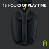 Logitech - G435 Lightspeed Wireless Gaming Headset - Svart