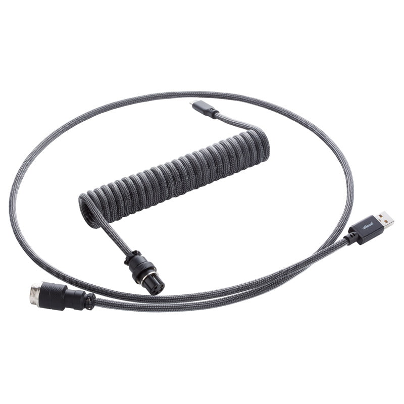 CableMod Pro Coiled Keyboard Kabel USB-C Till USB Typ A, Kolgrå - 150 Cm