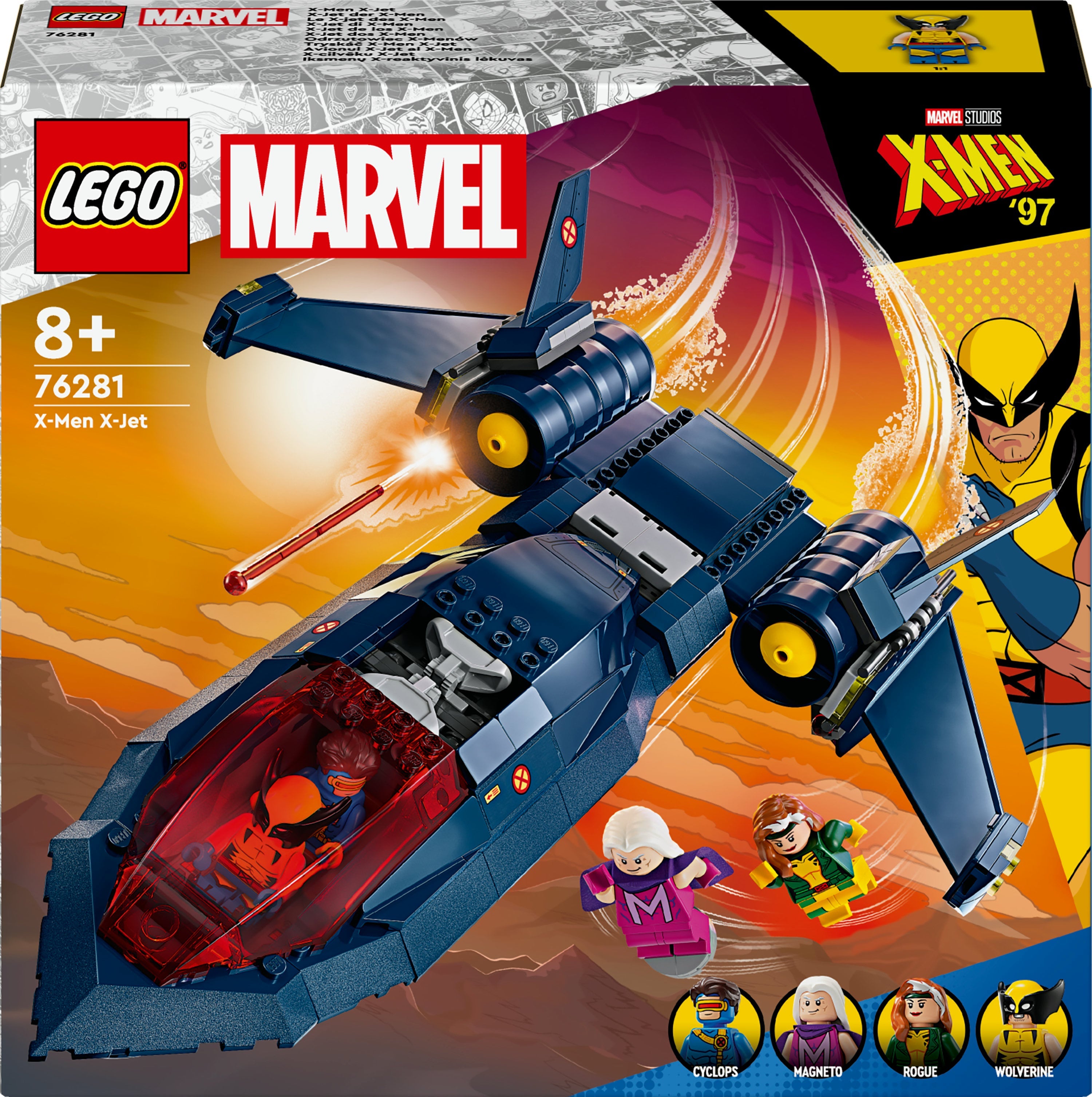 LEGO 76281 Marvel Super Heroes X-Men&#039;s X-Jet, Byggleksakssats