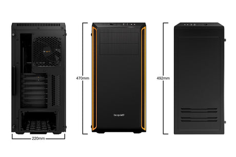 be quiet! PURE BASE 600 Window - black/orange Be quiet