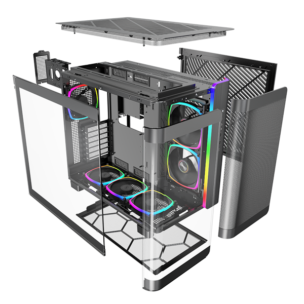 Montech King 95 Pro Svart - Curved Glas