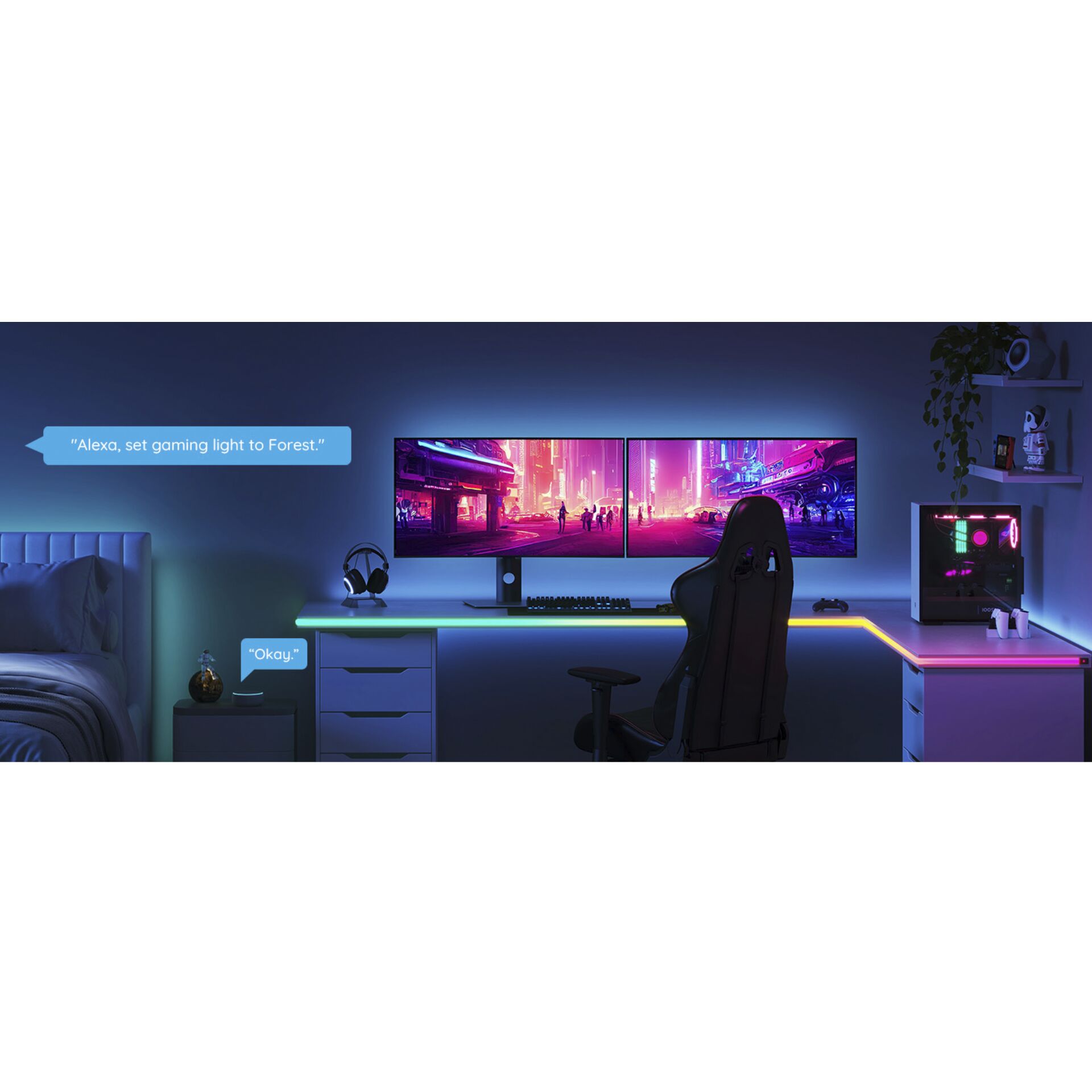 Govee Neon Gaming Bordslampa