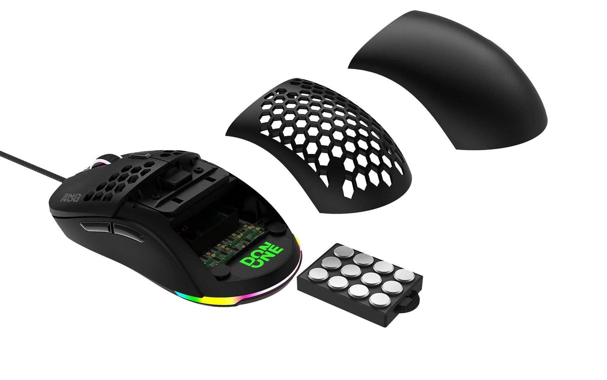DON ONE - GM500 RGB Lätt Spelmus - SVART