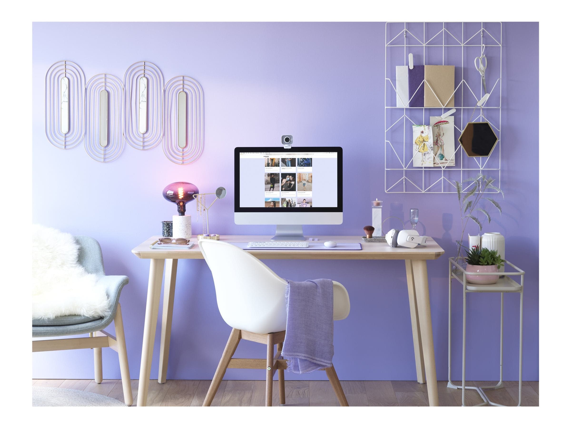 Logitech Desk Mat Studio Series Musmatta - Lavendel