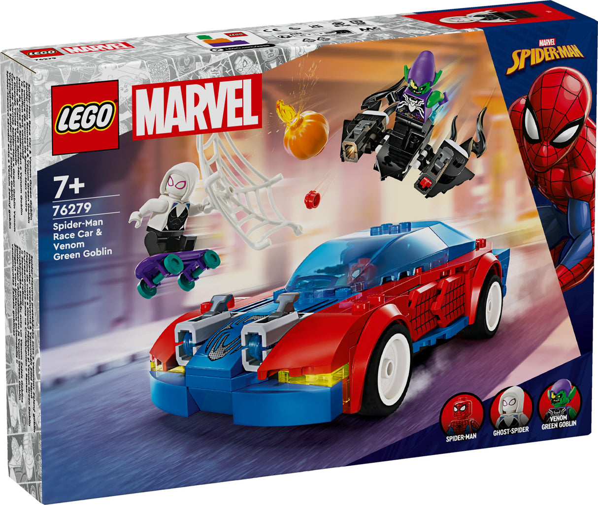 LEGO 76279 Marvel Super Heroes Spider-Man&#039;s Racing Car &amp;amp; Venom Green Goblin Construction Toy