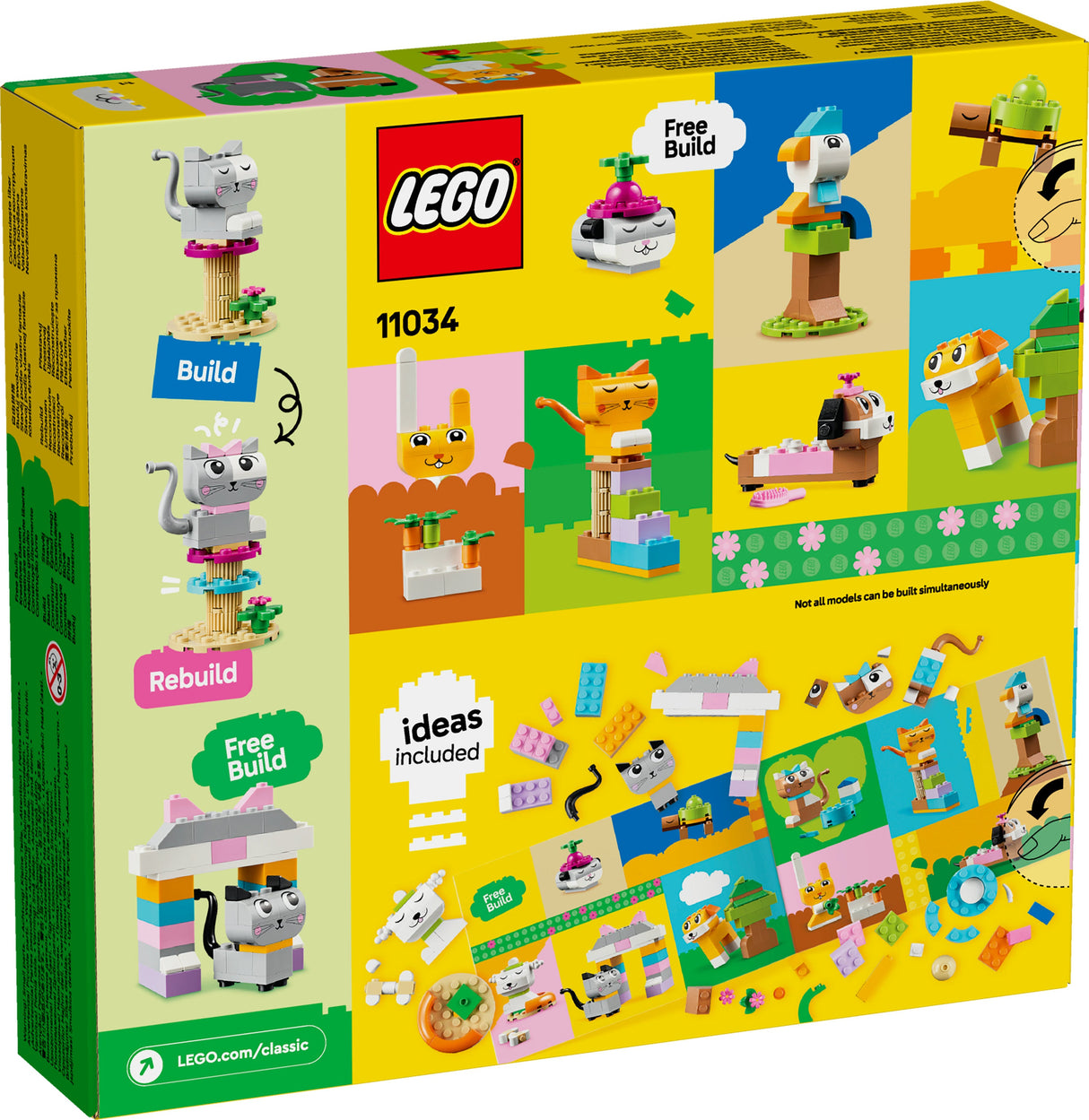 LEGO 11034 Klassisk Byggleksak För Kreativa Djur