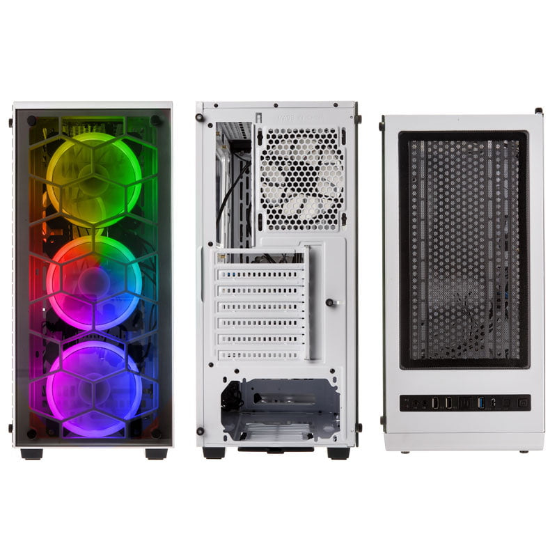 Kolink Observatory RGB Midi-Tower - Härdat Glas - Vit Fönster