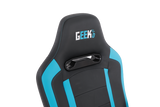 Geekd Raid Gaming Stol Svart/Blå - PU Läder - Upp Till 150 KG