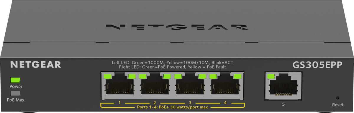 Netgear 5PT GE PLUS SWCH W/ HI-PWR POE+ Netgear International Limited