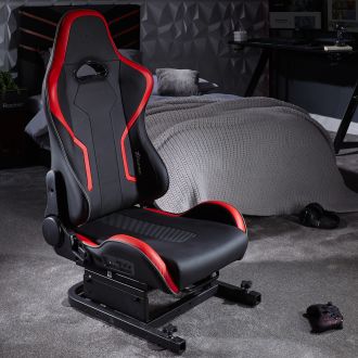 XROCKER XR RACING DRIFT 2.1 STEREO AUDIO RACING-SÄTE FÖR XR RACING RIG - SVART, RÖD OCH GRÅ