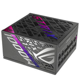 ASUS ROG Strix 1000W Platinum – sort strømforsyning med blæser og ROG-mønster