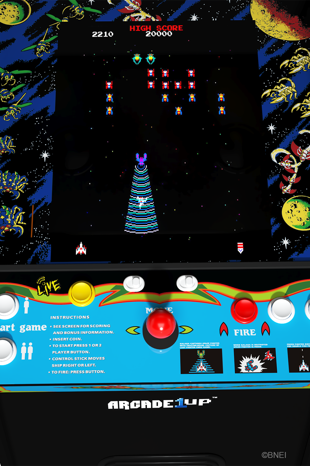 ARCADE 1 UP GALAGA DELUXE ARCADE MACHINE