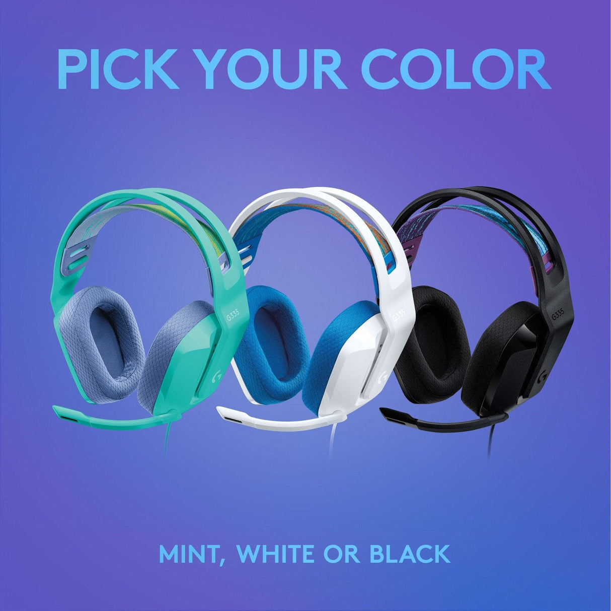 Logitech - G335 Wired Gaming Headset - SVART