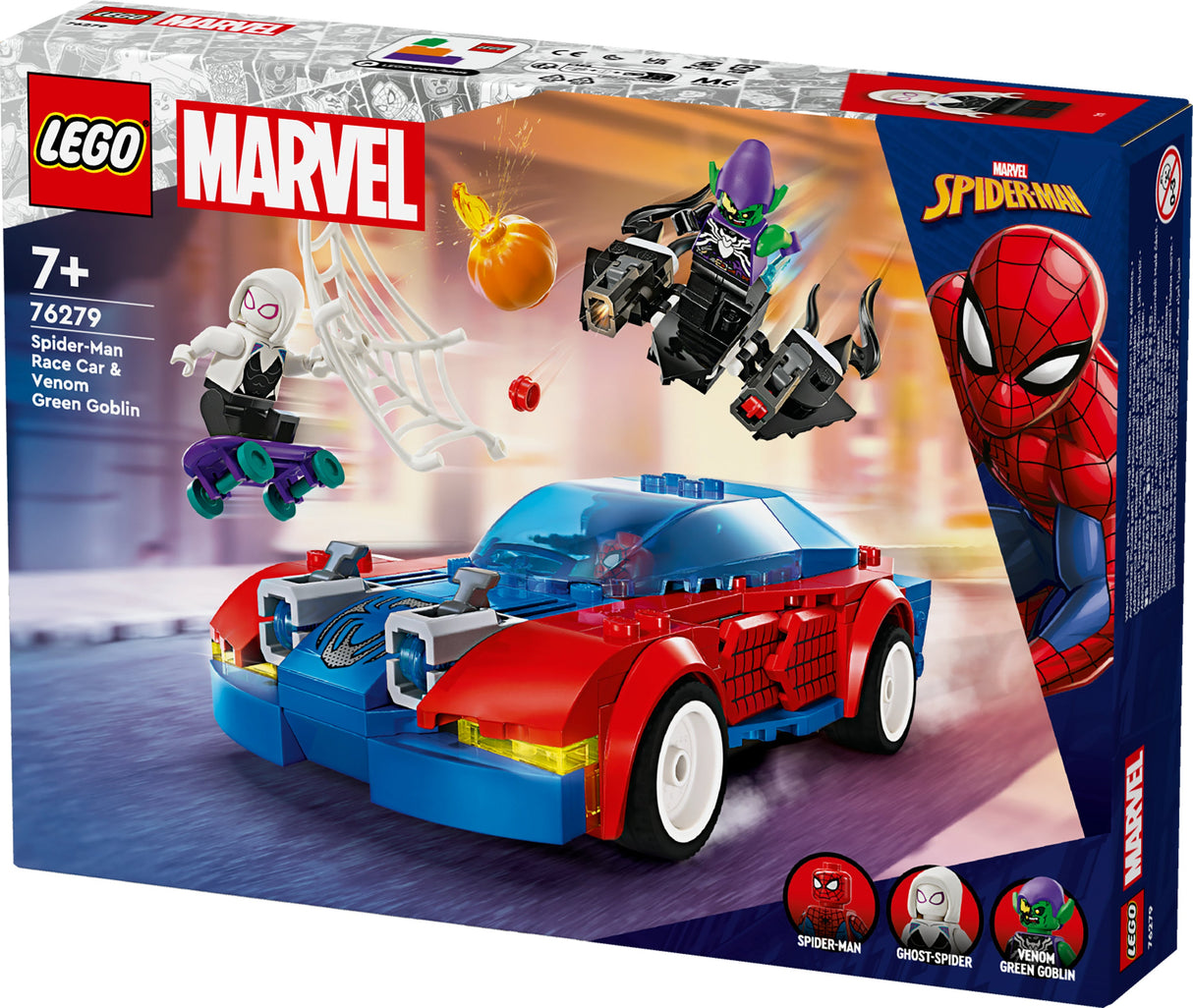 LEGO 76279 Marvel Super Heroes Spider-Man&#039;s Racing Car &amp;amp; Venom Green Goblin Construction Toy