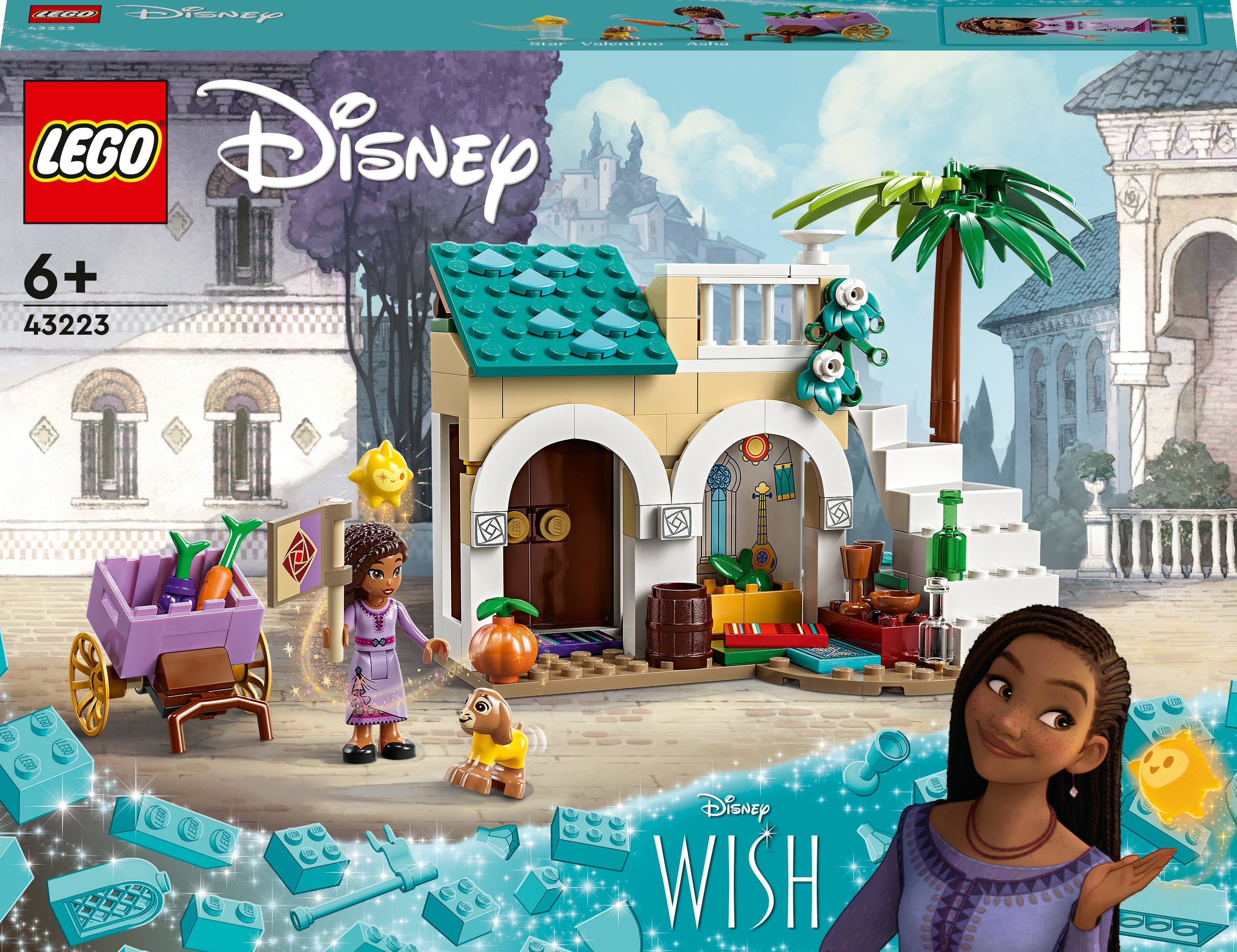 LEGO 43223 Disney önskar Asha I Rosornas Stad, Byggsats