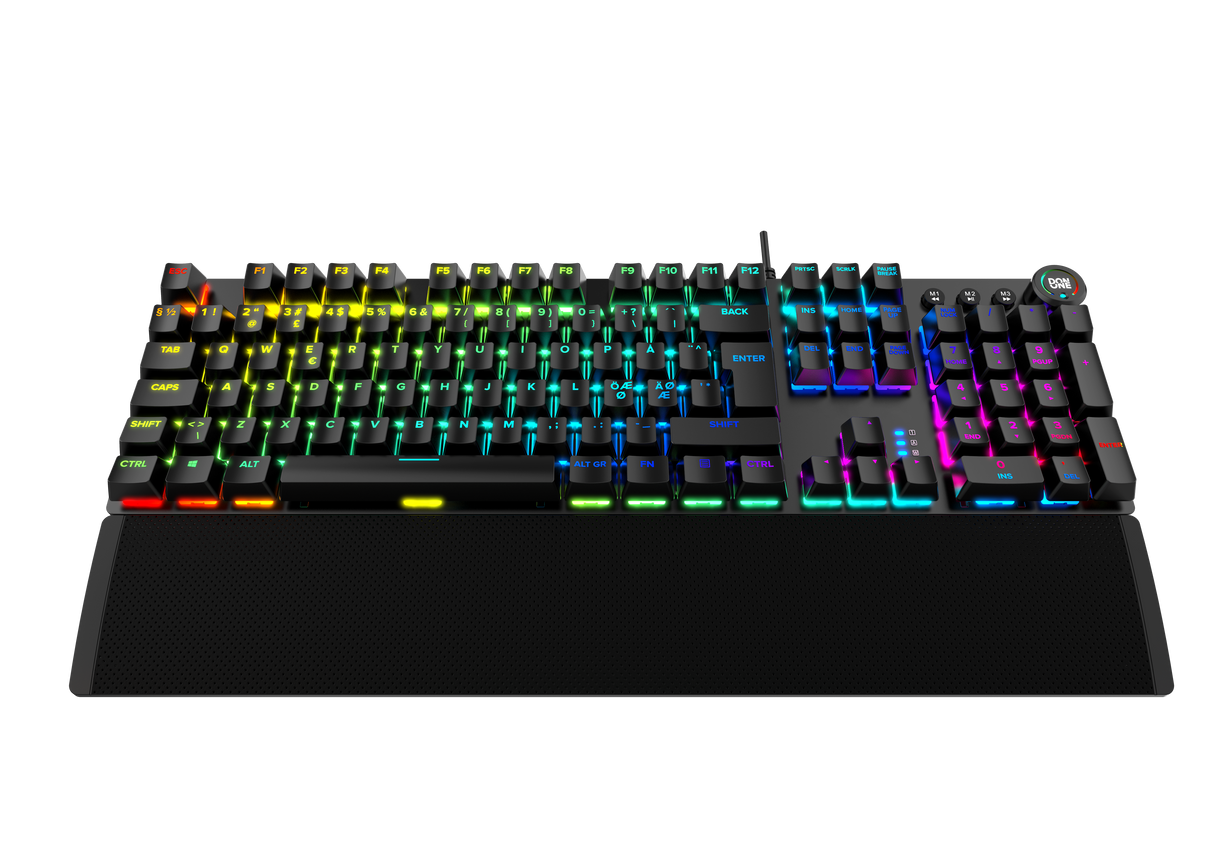 DON ONE - MK400 RGB Mekaniskt Speltangentbord - Röd Switch