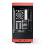 HYTE Y40 Red Miditower - Panoramaglasslöja, inkluderad PCIe 4.0-stigkabel, 2 inkluderade fläktar