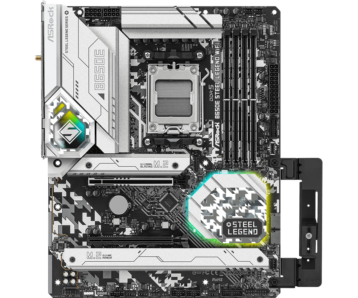 ASRock B650E STEEL LEGEND WIFI, Moderkort - AM5