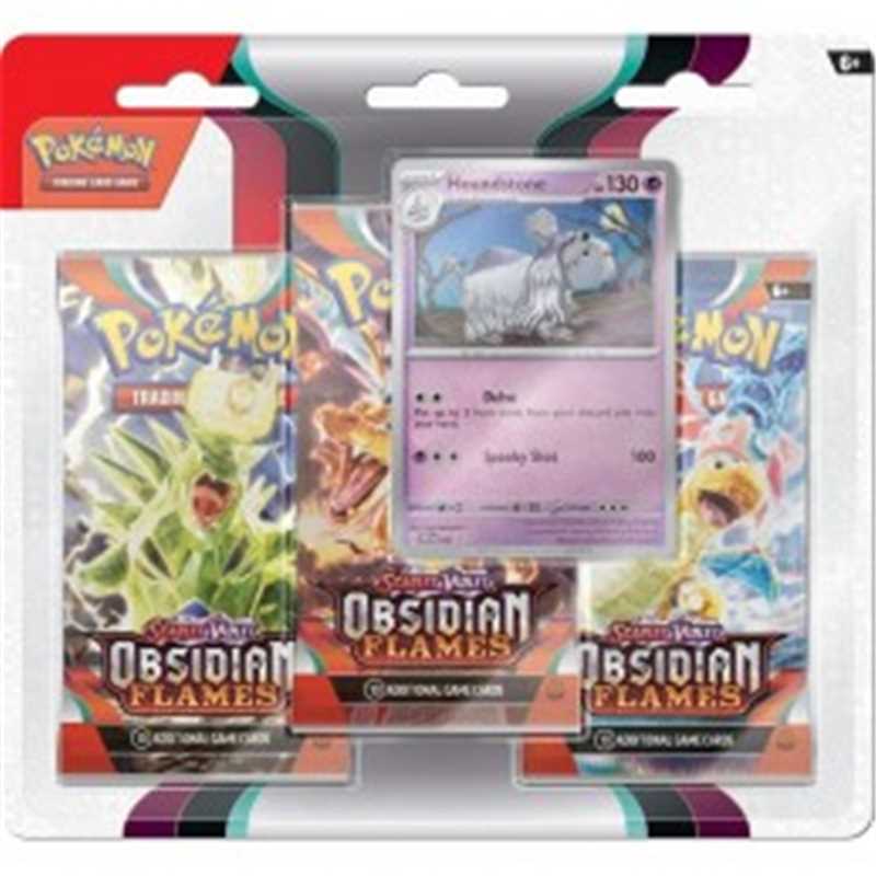 Pokemon Scarlet &amp; Violet Obsidian Flames 3-pack Blister - SWE