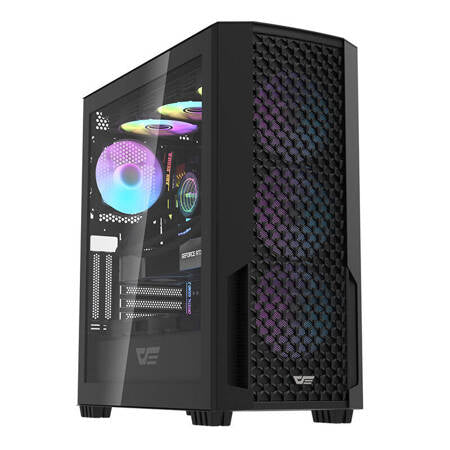 Datorfodral Darkflash DF2100 + 4 ARGB-fläktar (svart)