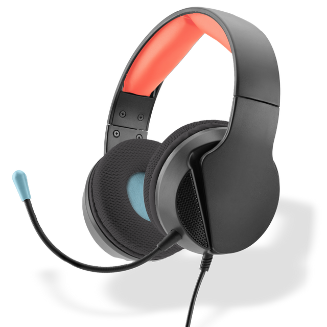 Freaks and Geeks SPX-300 – gamingheadset til Nintendo Switch 2 – headset med mikrofon set skråt forfra