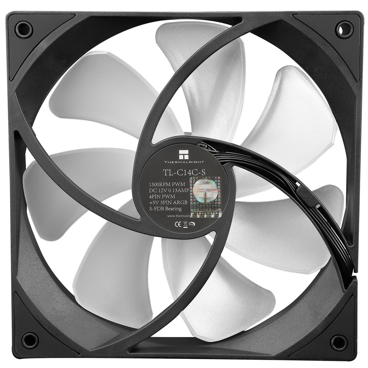 Thermalright TL-C14C-S Svart - Fläkt, 140 Mm ARGB