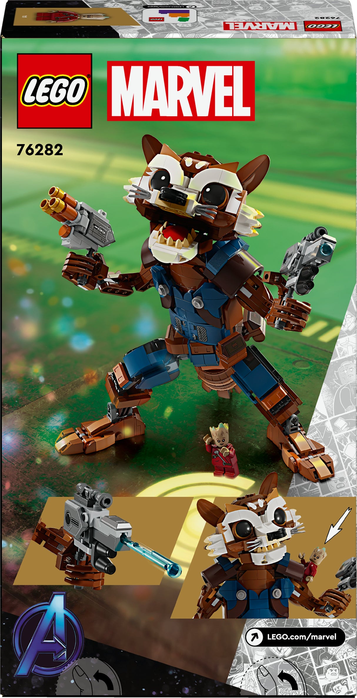 LEGO 76282 Marvel Super Heroes Raket &amp;amp; Baby Groot, Byggleksak