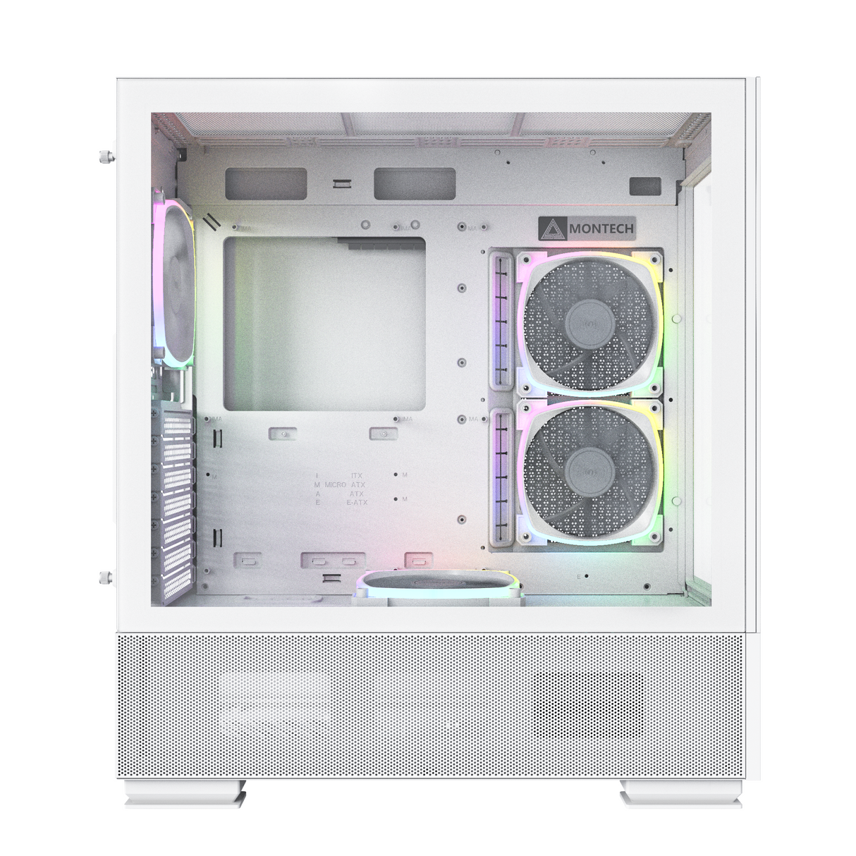 Montech Sky Two White - Midi-tower - E-ATX - 4x ARGB PWM-Fläktar