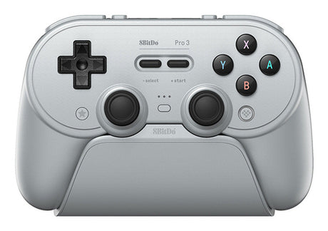 8BitDo Pro 3 Bluetooth – Gray-controller med dock – Front og knapper